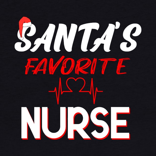 Funny Santa's Favorite Nurse Christmas by Flipodesigner